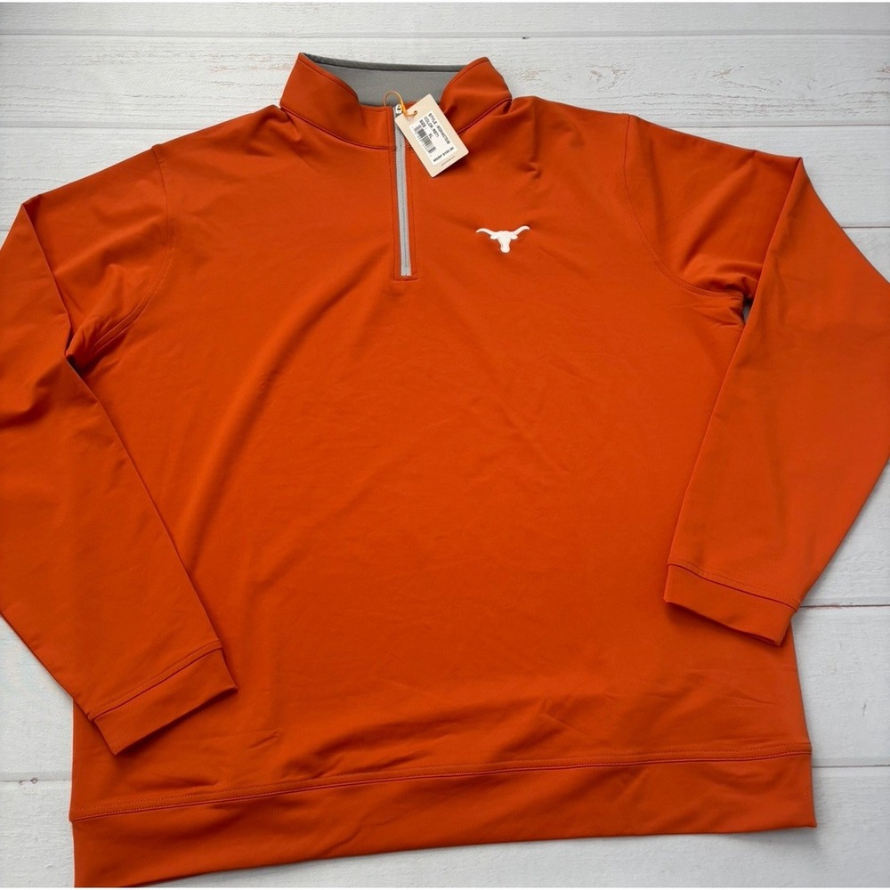 Peter Millar Texas Longhorns Perth Performance 1/4 Zip XXlarge Pullover New
